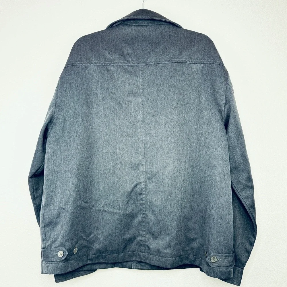Claudio Nucci Mens XL Gray Button Front Harrington Jacket Made in Russia Lined